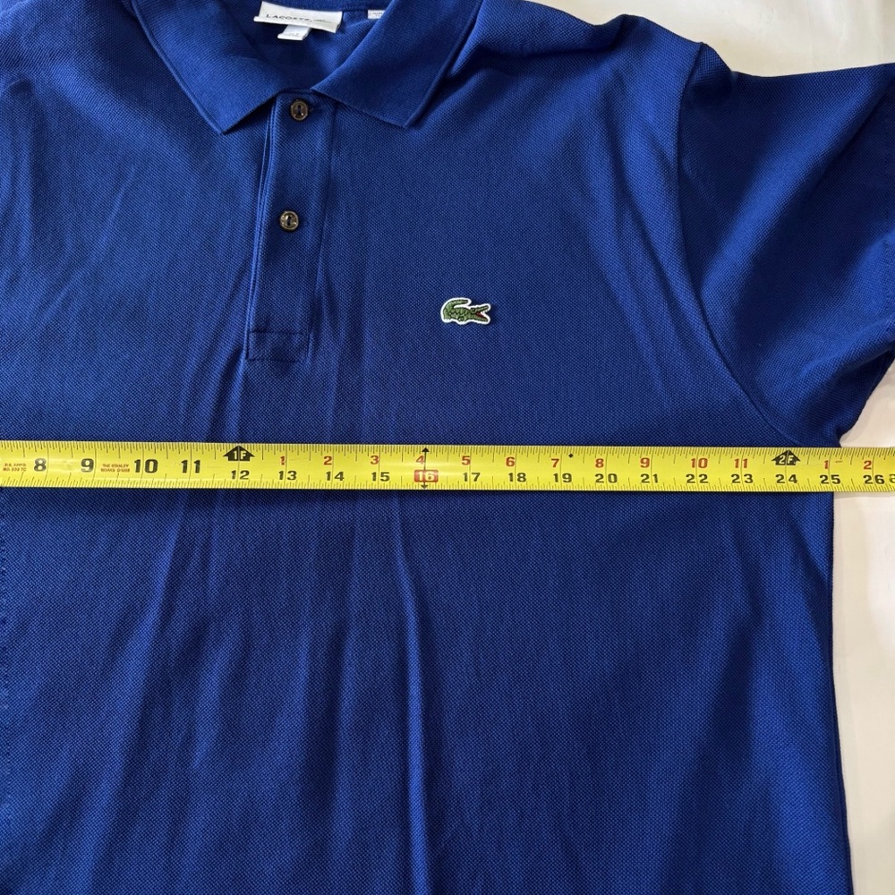 Lacoste Polo Shirt Men XXL Blue Classic Fit Cotton Preppy Casual Sportswear - Picture 6 of 7
